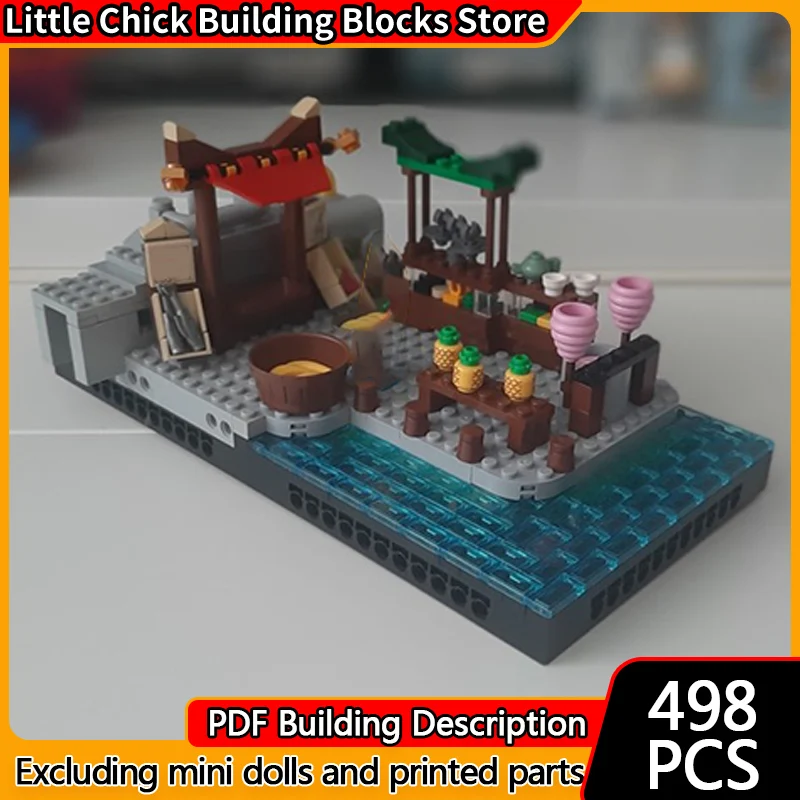 

Street View Model MOC Building Bricks Market Square And Waste Water Treatment Modular Children Holiday Gifts Assemble Toys Suit