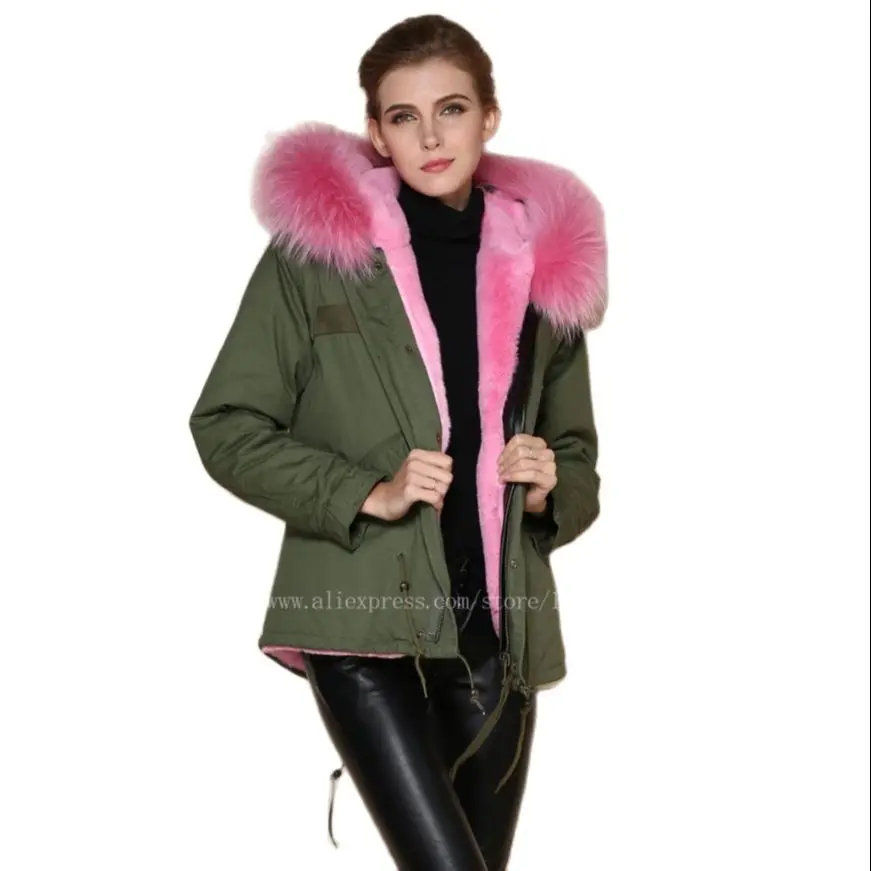 Fur Lined Parka Female Winter Wear Fashion And Style Faux Fur Overcoat For Women Jacket