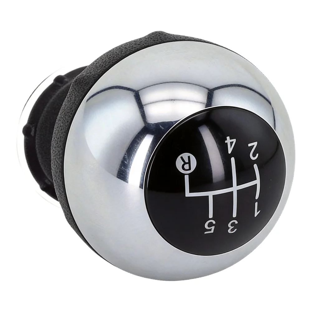 5 Speed Chrome Black Gear Knob Head Compatible with For Fiat 500 & 500C from 2007 to 2018 Easy Installation Process