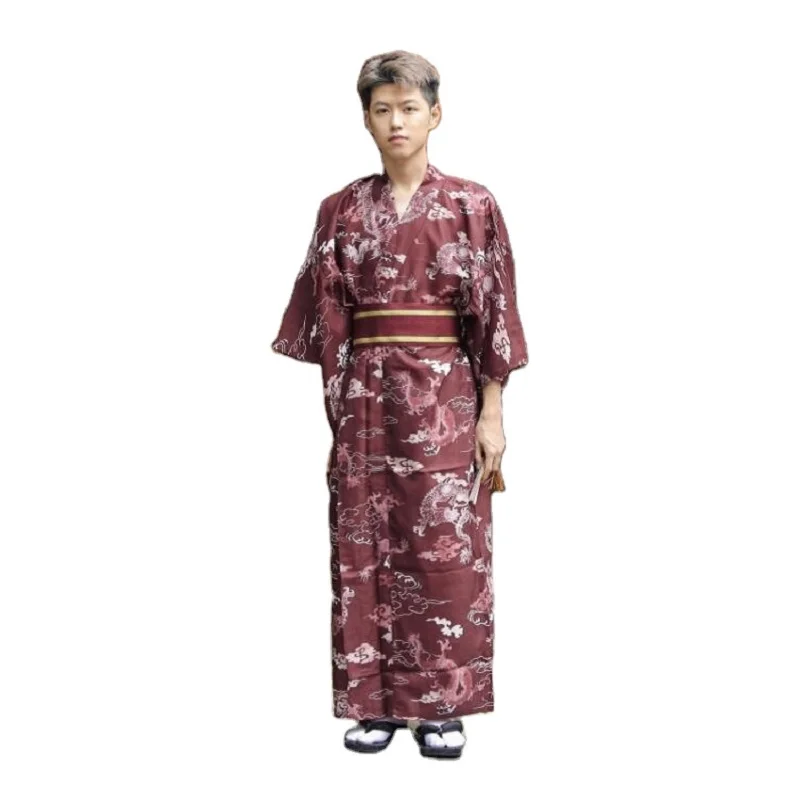 

Autumn Winter Japanese Standard Kimono Male Traditional Samurai Gentleman's Suit Longyun Formal Suit Anti Wrinkle Clothing