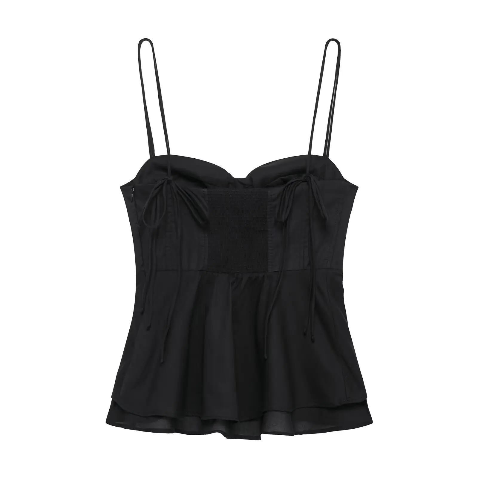 섹시한 세련된 캐주얼 여성 탑 솔리드 지퍼 코르셋 민소매 짧은 조끼 패션 2025 봄 여름 터틀넥 탑