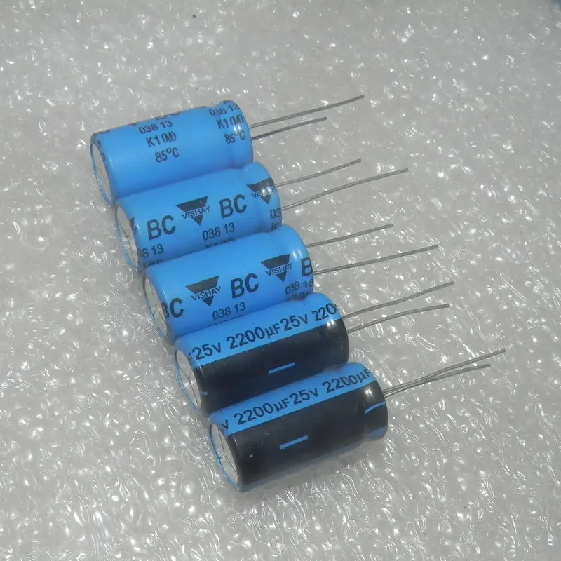 

10PCS/LOT BC 038 Series 25V 2200UF Direct Insertion Fever Filtering Aluminum Electrolytic Capacitor