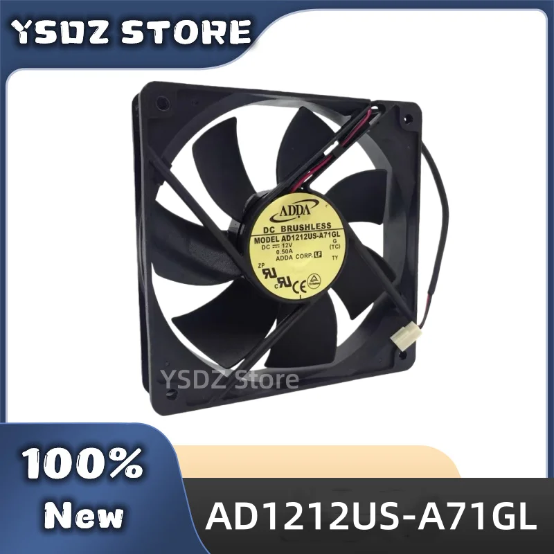 New Original FOR ADDA 12V 0.50A 12CM AD1212US-A71GL 12025 air volume chassis fan cooling fan in stock Fast Shipping