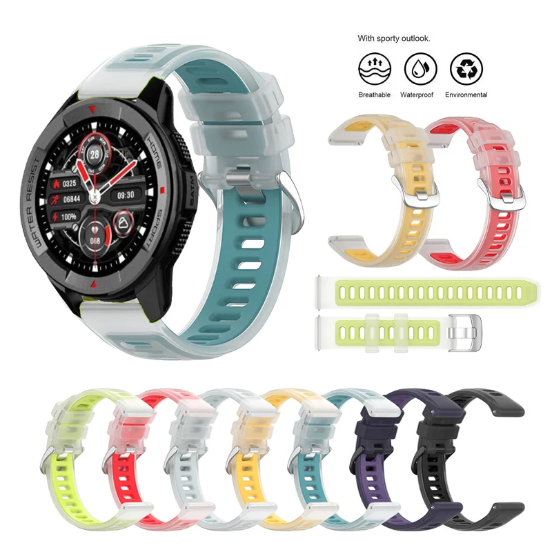 Cinturino in silicone Fashion Jelly Colors per orologio Mibro-Lite-air-color-C2-T2 / Gs active-X1-A1-A2-C3-C4-Lite 2 3