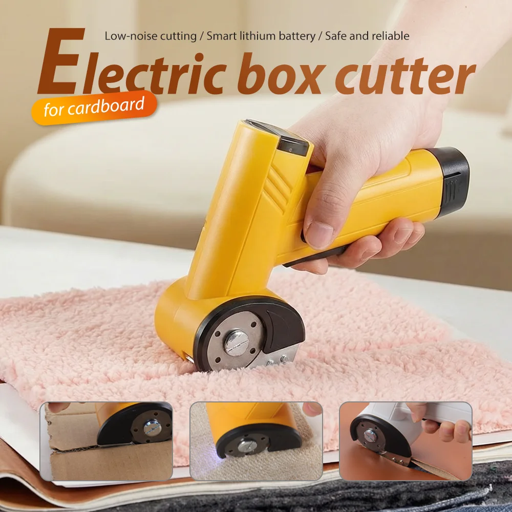 

Rechargeable High-Speed Cardboard Cutter with LED Light Cordless Electric Scissors Fabric Shears Carpet & Leather Trimming Tools