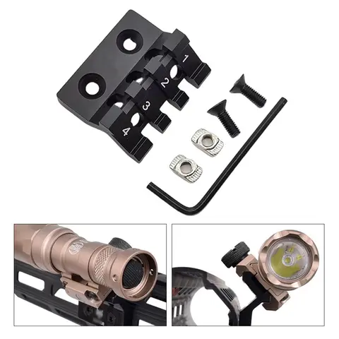 45° side panels MLOK KEYMOD strap buckle 20mm Picatinny rail multi-purpose flashlight base Airsot Universal hunting accessories