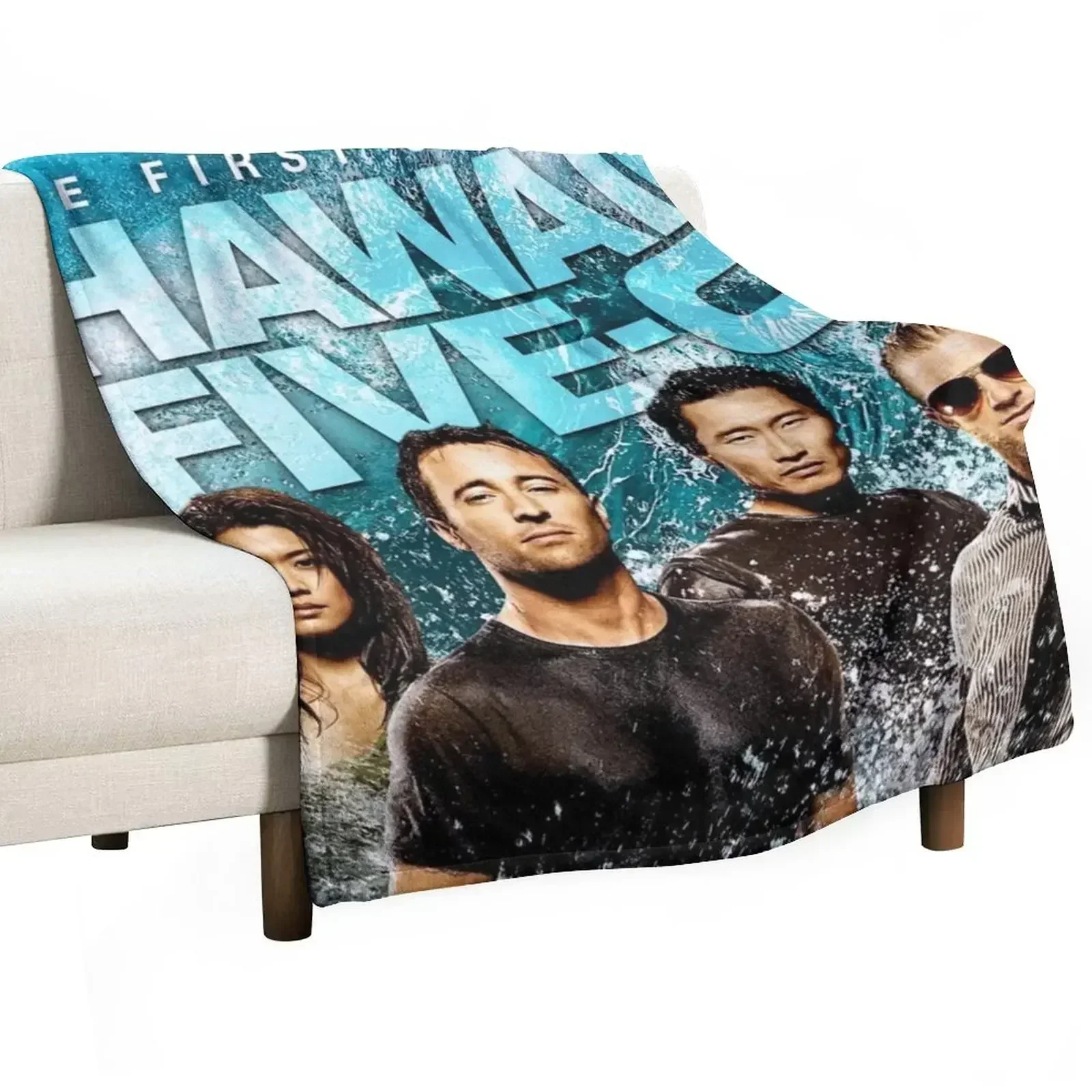 

OG cast Hawaii Five-0 Throw Blanket bed plaid Furry Heavy Luxury St Blankets