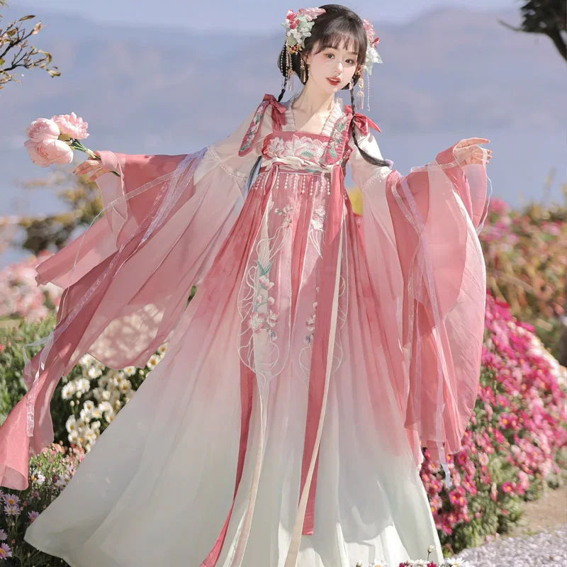 Ancient Traditional Chinese Women Hanfu Dress Fairy Folk Dance Tang Dynasty Princess Outfits Chinese Style Carnival Cosplay