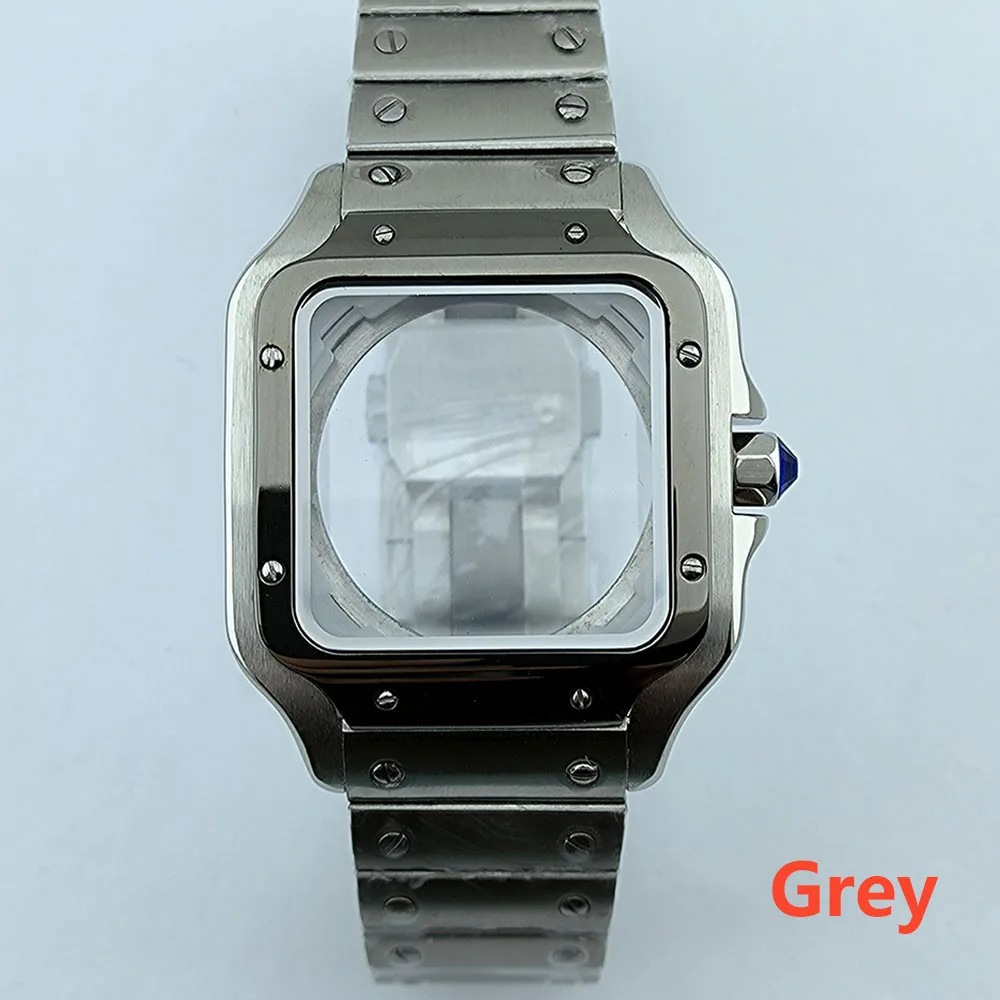 

NH35 case High quality Square case Roma Dial Watch Case Folding Buckle Square Case fit NH35 NH36 movement Watch accessories