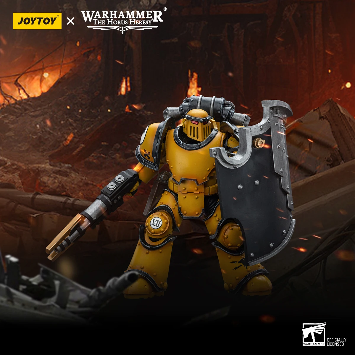 

【Доставка в течение 24 часов】JOYTOY Warhammer 40K Imperial Fists Legion Mklll Breacher Squad Legion Breacher with Lascutter 1/18 Action