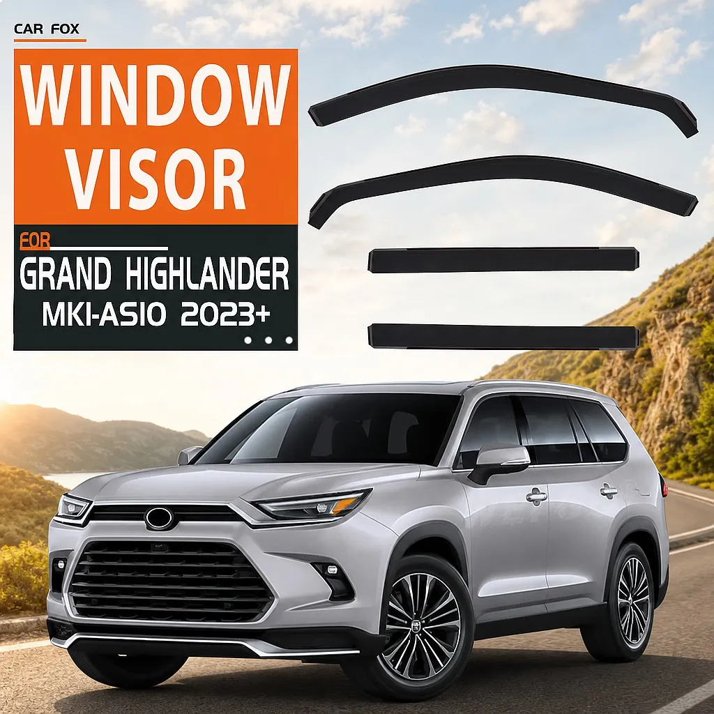 

For Toyota Grand Highlander 2023+ Car Window Visor Rain Sun Shade Side Shield Auto Accessories