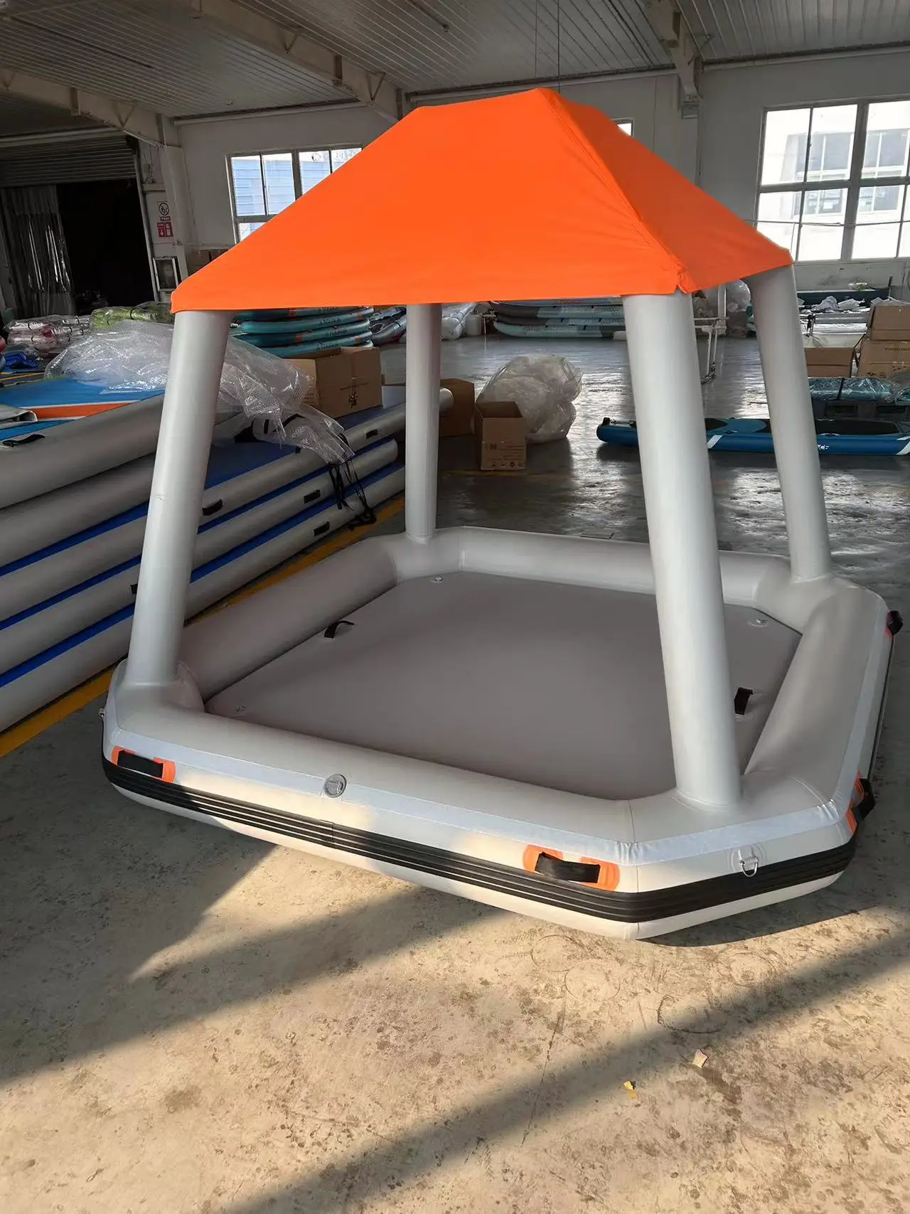 Sea Tourism Camping Inflatable Floating Fishing Platform Boat Water Foldable Tent