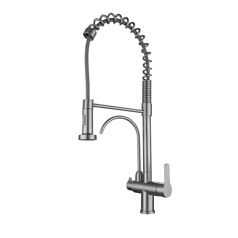 High quality stainless steel 304 water filter tap faucet 3 in 1 kitchen faucet