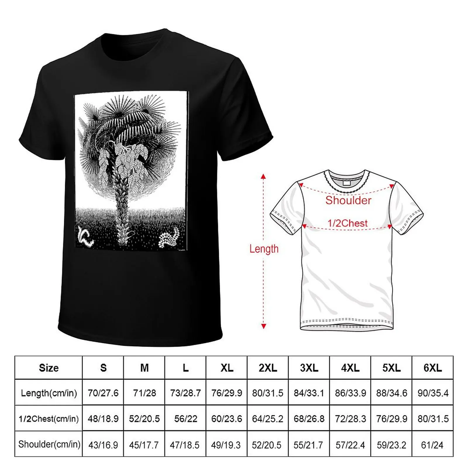 M.C. Escher T-Shirt Basic Short Sleeve Cotton Blend T-Shirt