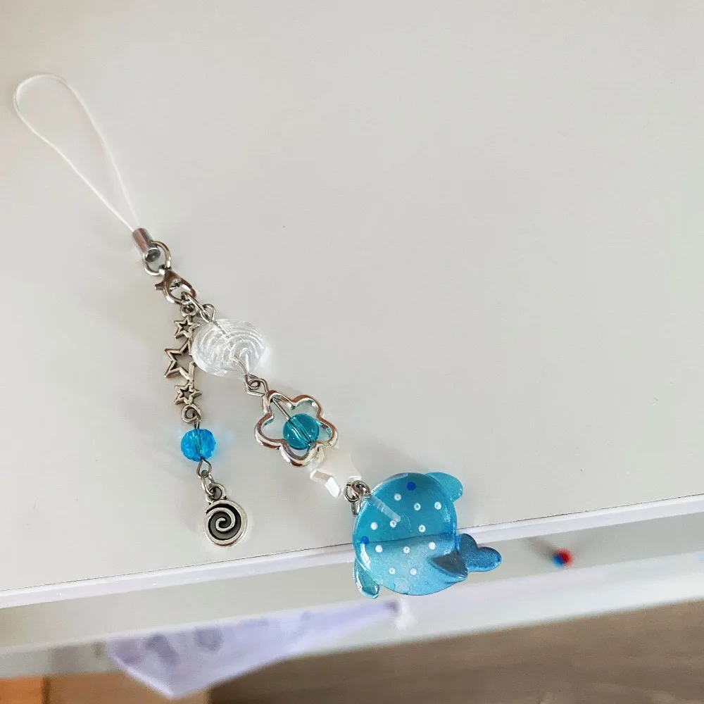 

Ocean Theme Mobile Phone Chain Marine Animal Y2k Unique Shark Phone Charm Cellphone Strap Handmade Phone Lanyard