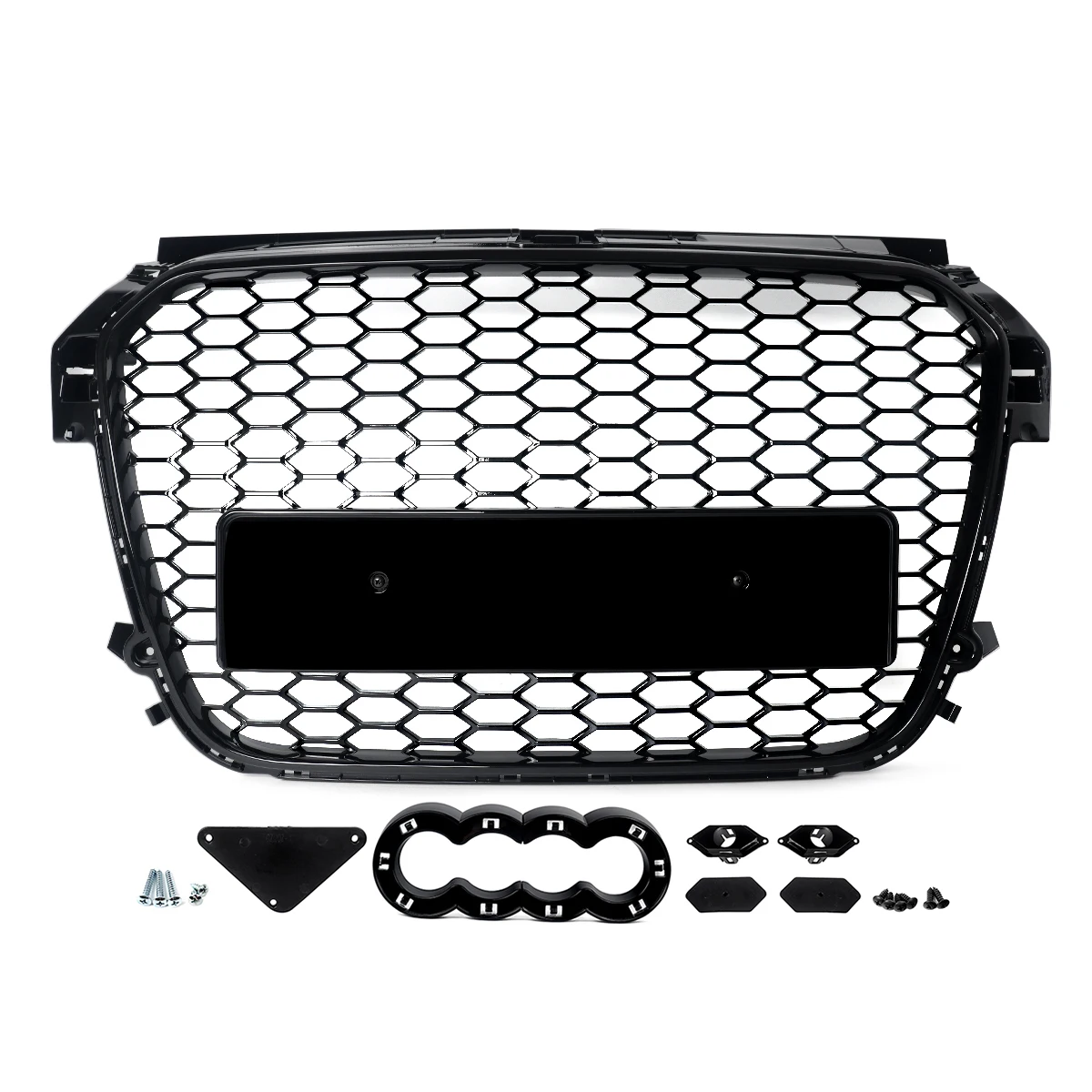 RS1 Style Front Bumper Center Grille voor Audi A1 8X S1 Hatchback 2010 2011 2012 2013 2014 2015 Pre-facelift Honeycomb Grill