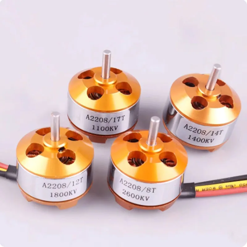 Brushless Motor A2208 2208 Motor Kv 1100 1400 1800 2600 Brush Less Motor Fixed Wing Airplane Car Boar Model Drone Motor