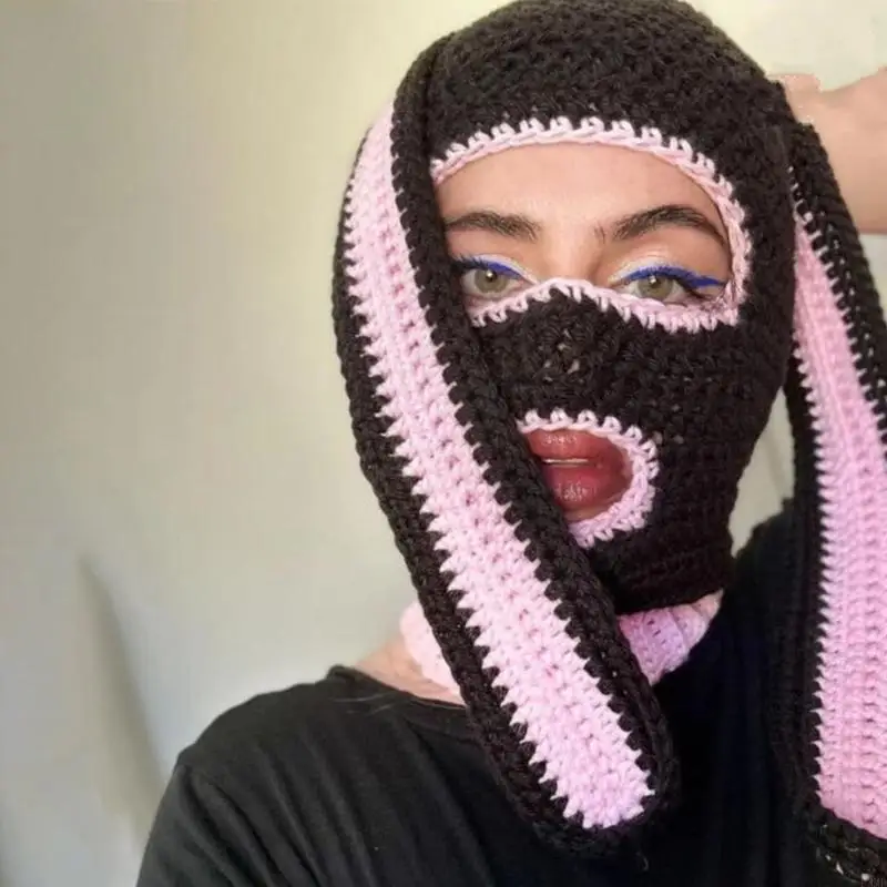 Halloween bivakmuts gebreide muts kleurrijk konijntje feest vakantie winter warme muts vol hoofd konijntje thema voor tieners