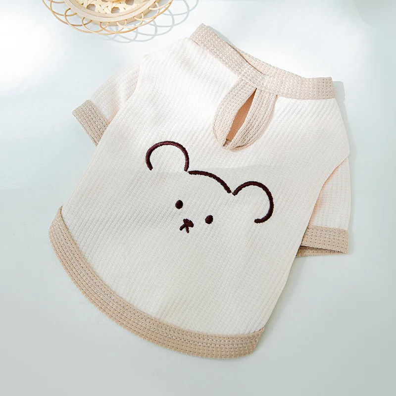 

Waffle Dog T-shirt Summer Ins Style Cute Little Bear Pet Bottom Shirt Teddy Two Legged Clothes Dog Breathable Clothing