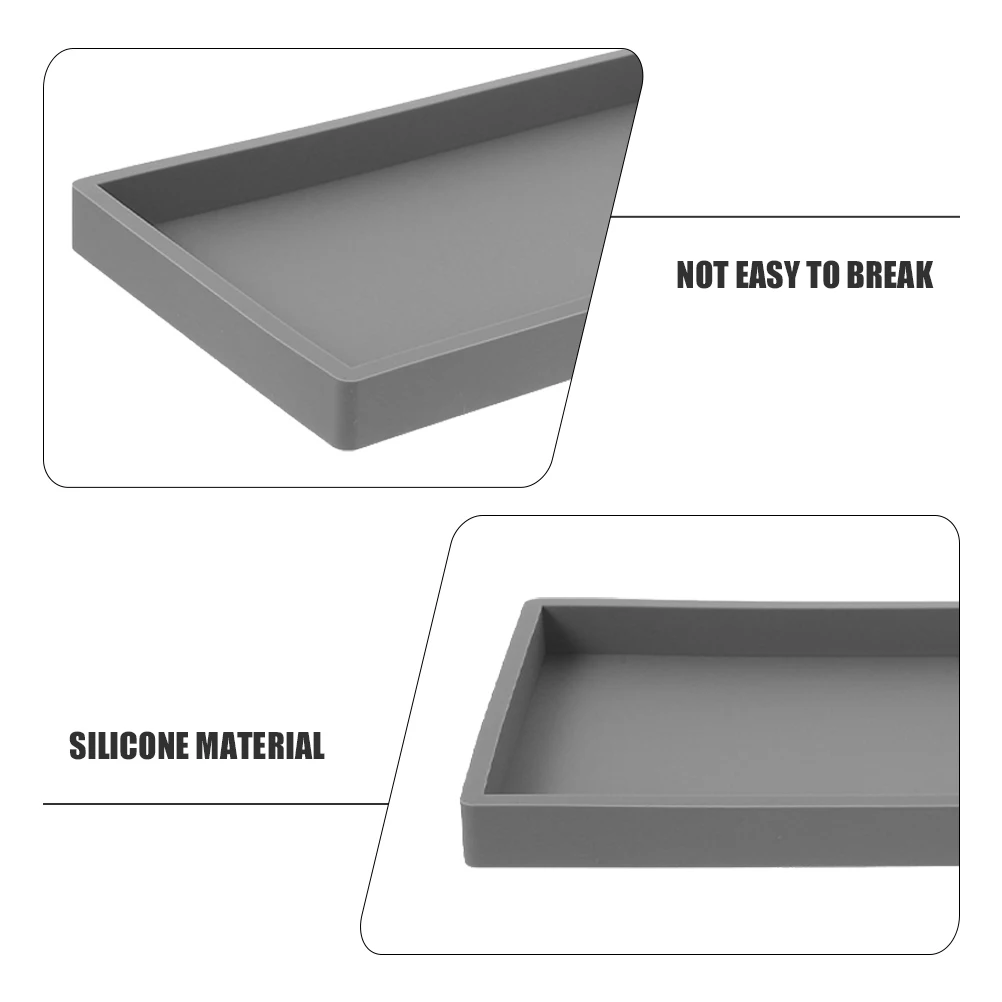 

3pcs Bathroom Storage Tray Countertop Organizer Gel Hotel Sponge Toiletries Jewelry Versatile Reusable