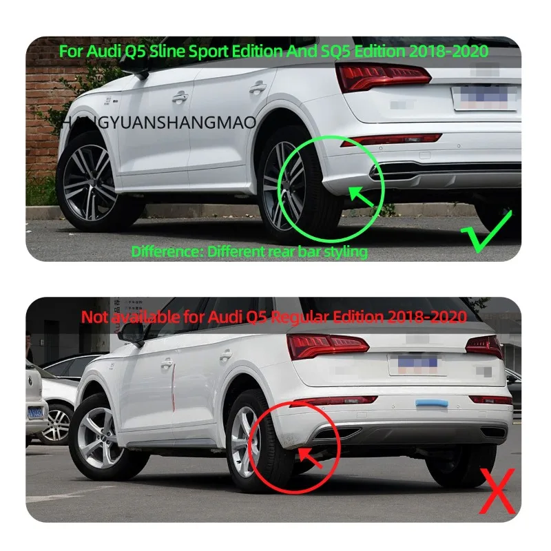 Garde-boue pour Audi Q5 Sline Edition SQ5, 4 pièces, 2017-2020 (non destiné aux voitures Audi Q5 Edition régulière)