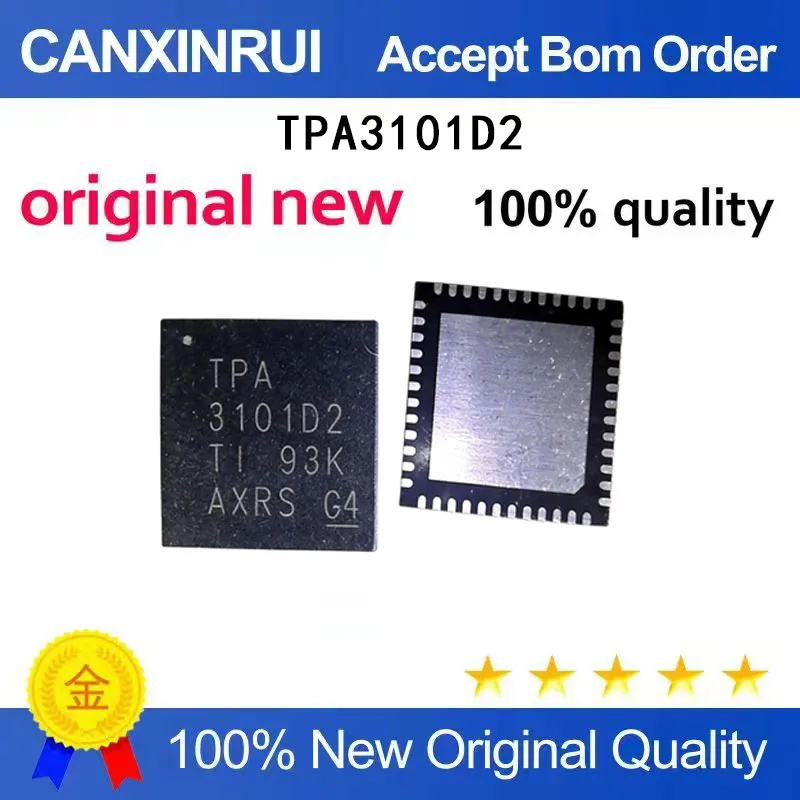 （5-100 pieces）Screen printed TPA3101D2 patch QFN48 stereo D-class audio power amplifier brand new