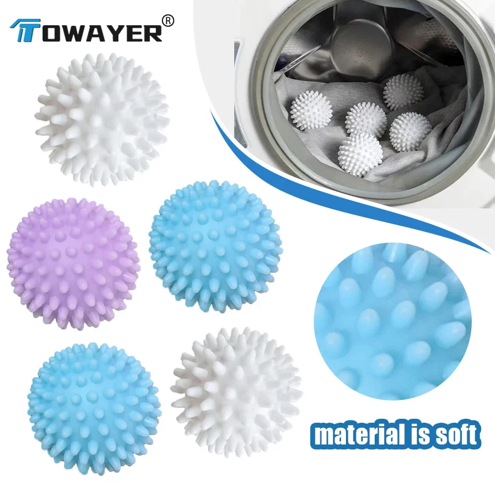 PVC Dryer Ball Reusable Washingball Decontamination Household Cleaning Softener Ball Drying Cleaning Ball Tool Accessories