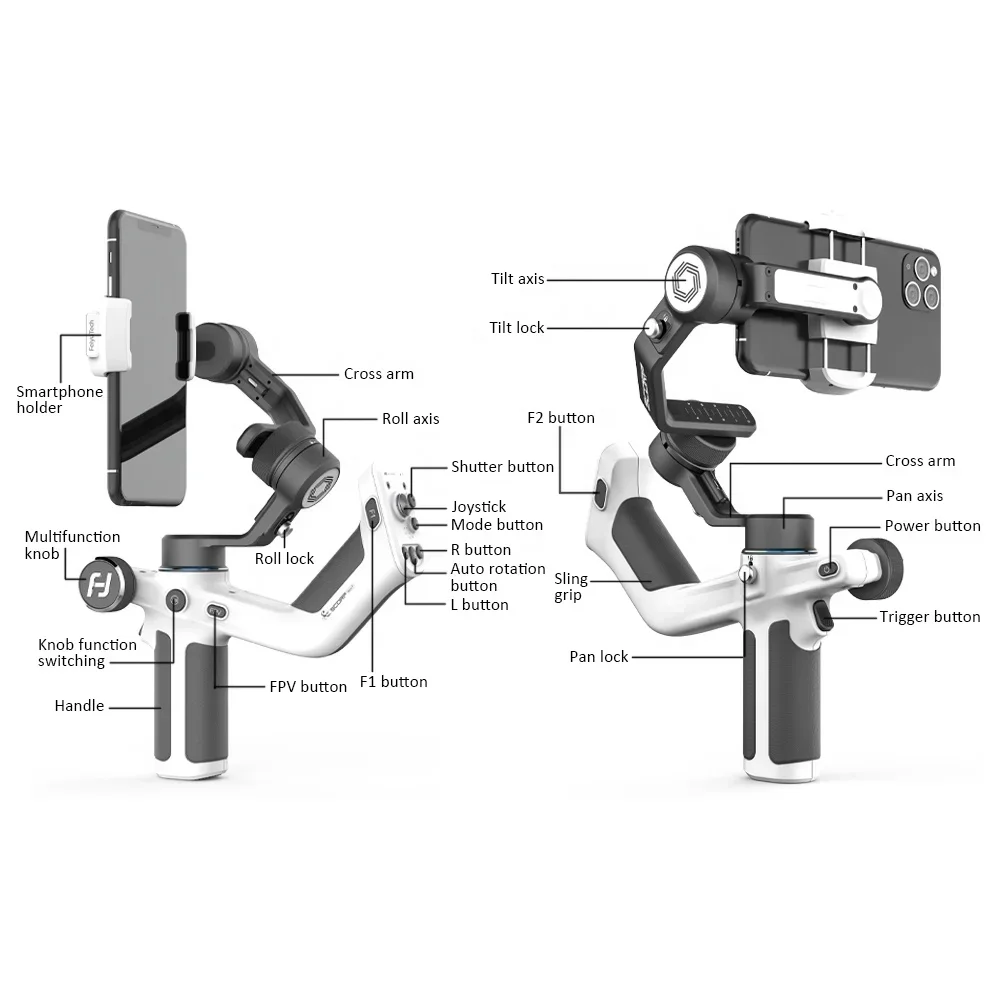 FeiyuTech Scorp Mini P 3-Axis Gimbal Stabilizer Handheld Anti-shake Smartphone Stabilizer APP Remote Object Tracking Gimbal