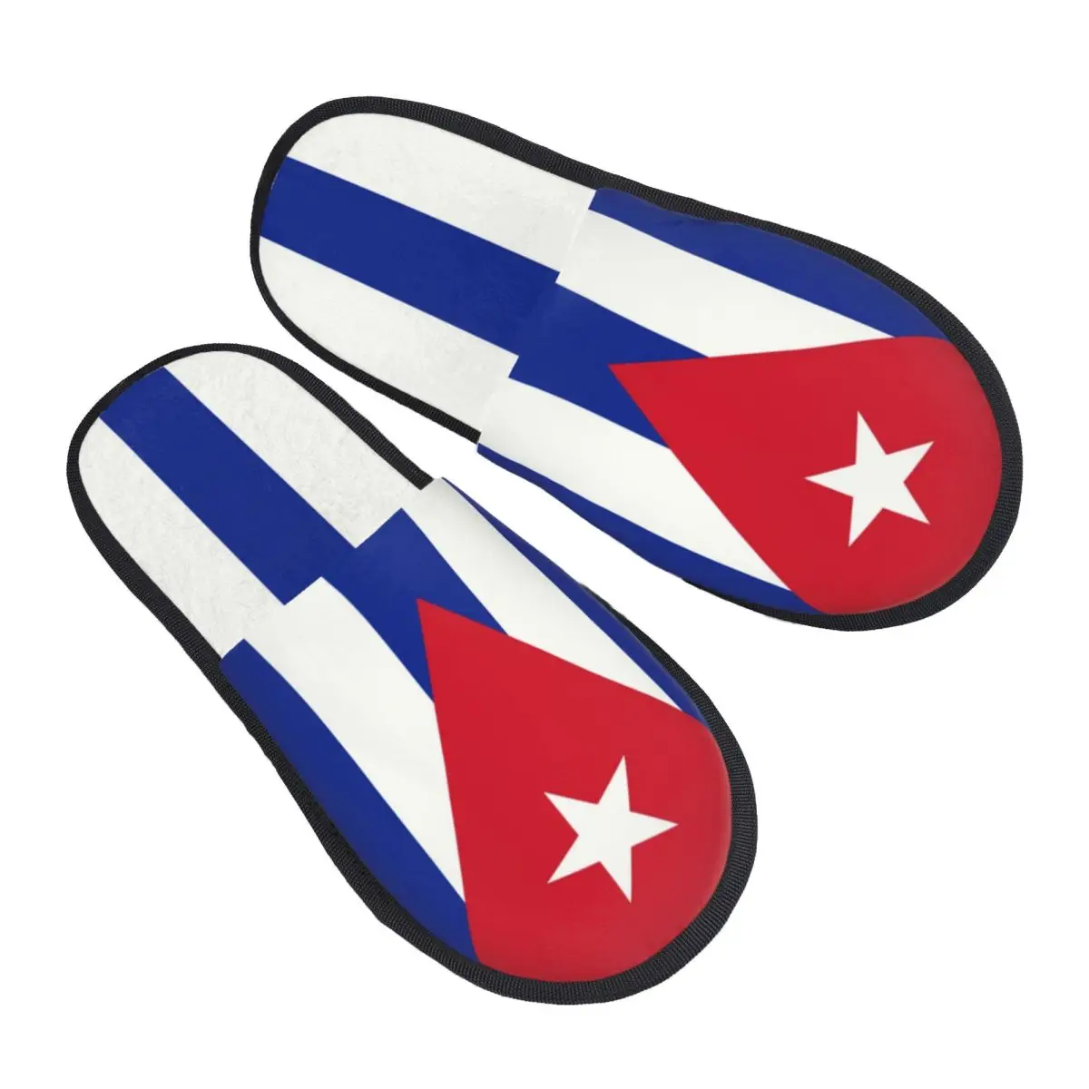 

Custom Flag Of Cuba House Slippers Women Comfy Memory Foam Cuban Patriotic Slip On Spa Slipper Shoes