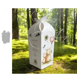 2025 New Arrival Lucky Four-leaf Clover Box Metal Cutting Dies for DIY Scrapbooking Card Making Stencils Photo Albums
