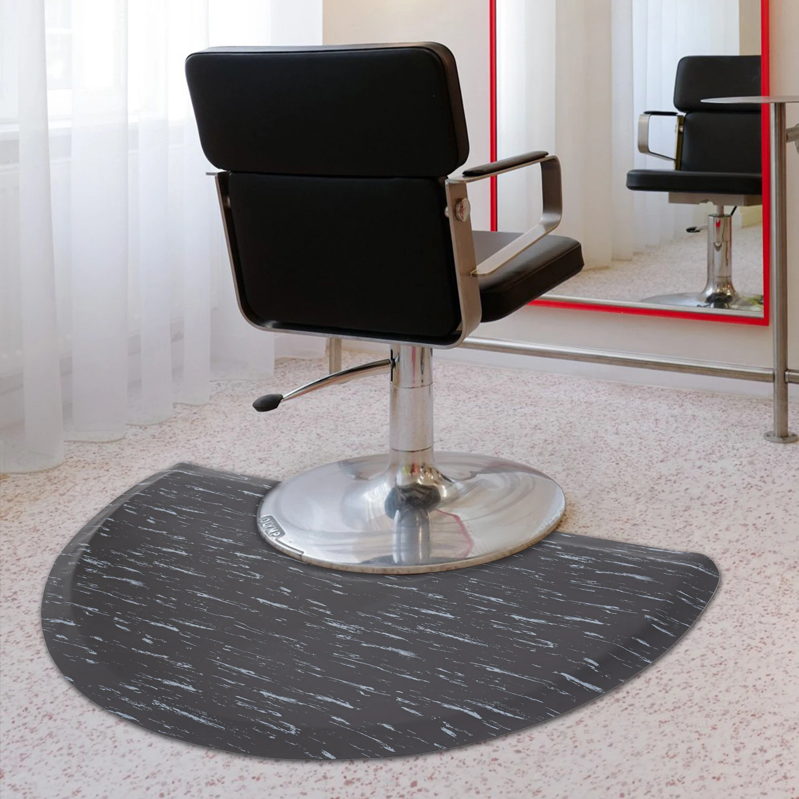 Salon Matte Barber Shop Chair Sch Nheit Carpets Hairdressing Semicircular Beauty Floor Mat Thick Anti-Fatigue Mat