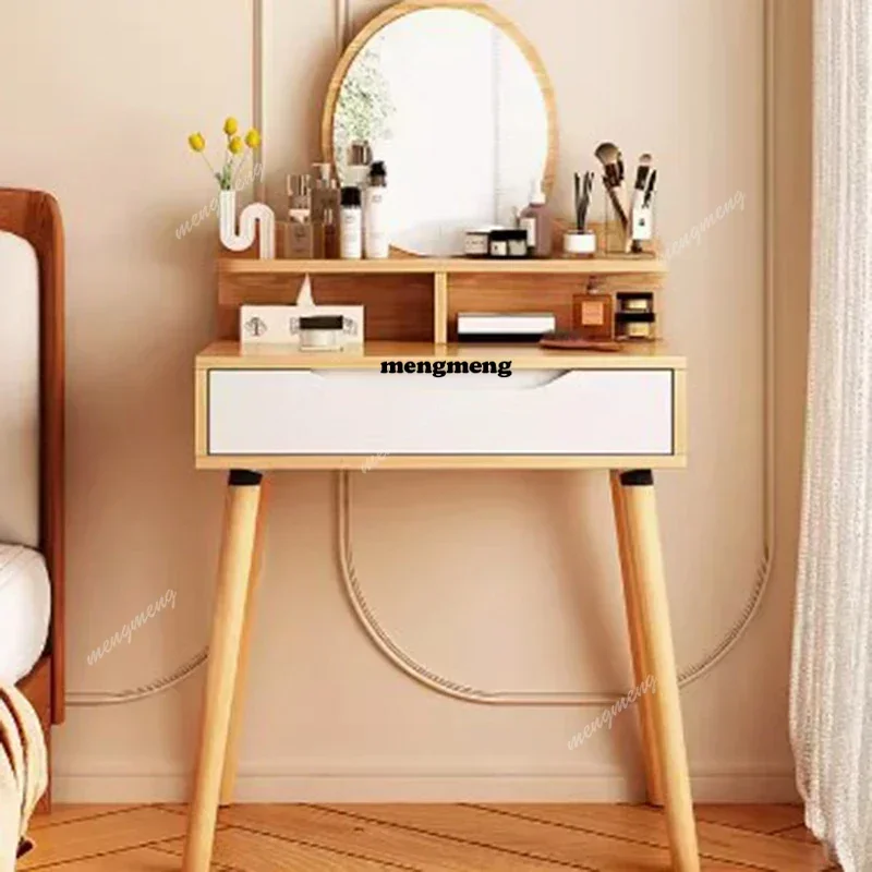 Small Natural Dressing Table Design Modern Texture Luxury Dressing Table Makeup Mirror Coiffeuse De Chambre Bedroom Furniture