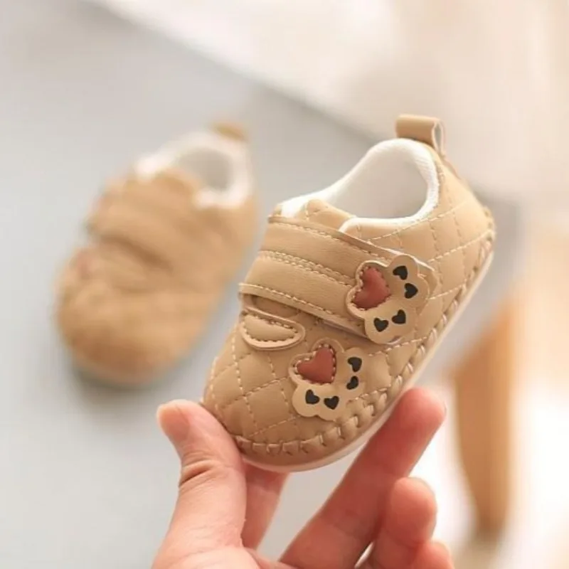 

Newborn 1 Year Old Toddler Non Slip Shoes Spring Autumn Korean Style Cute Unisex Soft Sole Infant Stepsafe Footwear