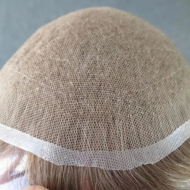 

# 22R светлый пепельный блондин мужской парик мягкий полный швейцарский кружевной мужской парик из 100% настоящих человеческих волос удобные двойные узлы 10*8 мужской парик