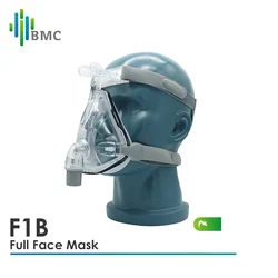 BMC F1B Full Face Mask Anti Snoring With Free Headgear For CPAP Auto CPAP BiPAP Respirator Size S M L Snoring Therapy Interface