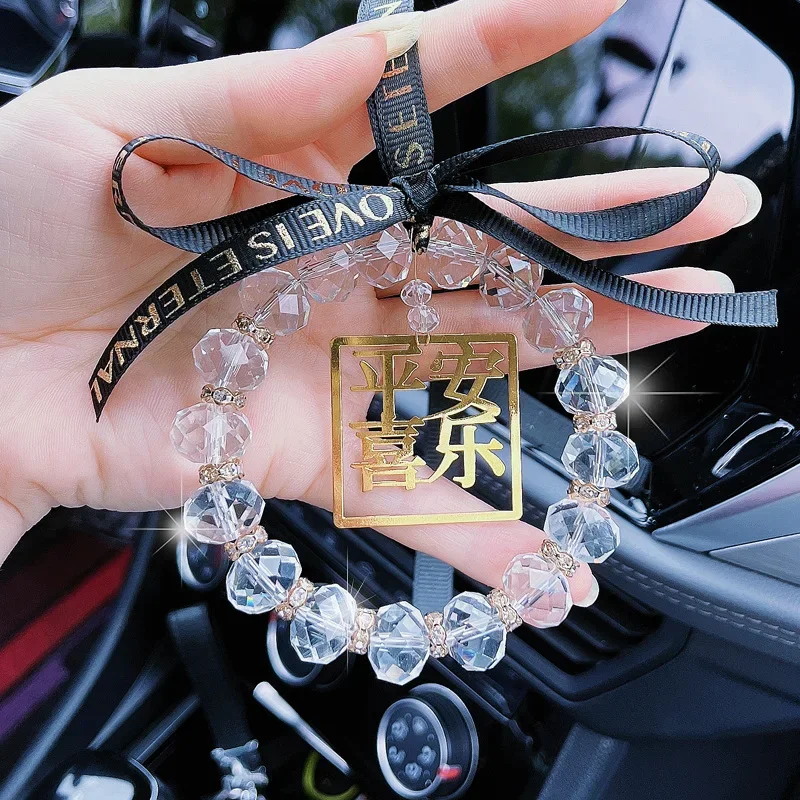 Peace and Joy Refined Car Pendant  Imitation Crystal Car Accessory Interior Adorn Creative Ornament Decorative Accessorie Adorns