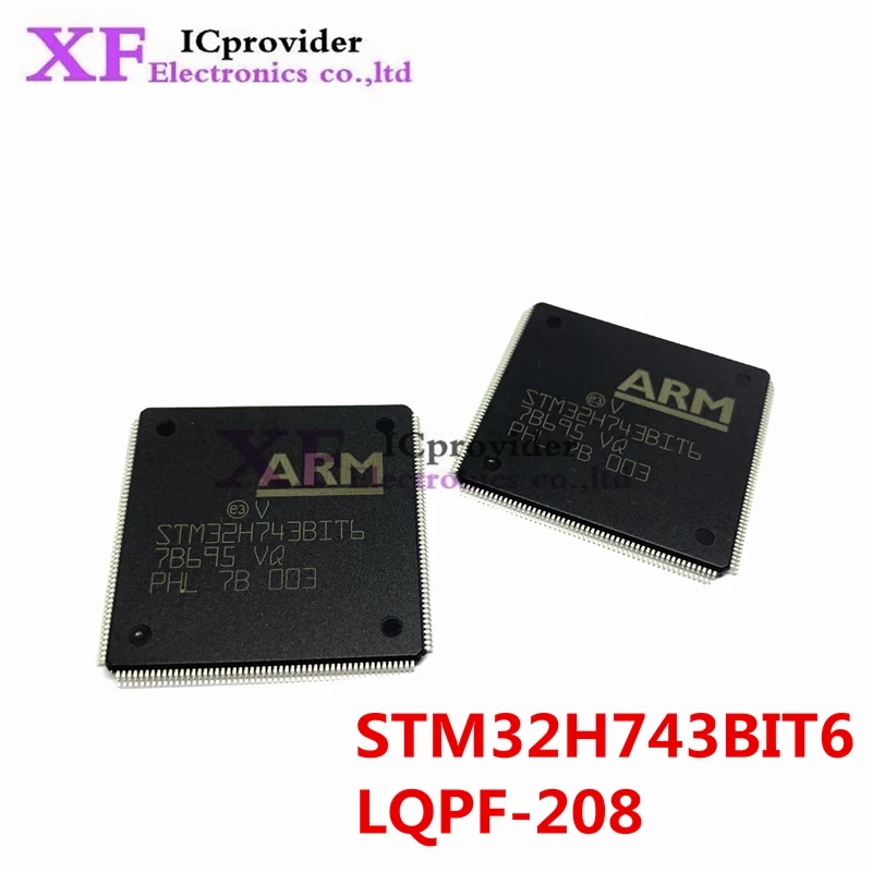 1pcs STM32H743BIT6 Package LQPF-208 ARM Cortex-M7 480MHz Flash: 2MB RAM: 1MB MCU (MCU/MPU/SOC)  ICprovider