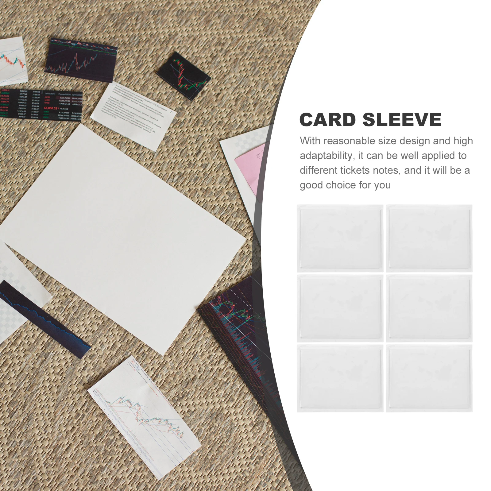 

6pcs Pvc Parking Permit Holder Transparent Adhesive Sleeve Waterproof Durable For Car Windshield Warehouse Shelves Business