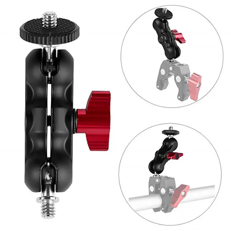 Multi-function Ball Head Super Clamp Ball Mount Clamp Magic Arm for GPS Phone Monitor Video Light Super Clamp with 1/4 Thread