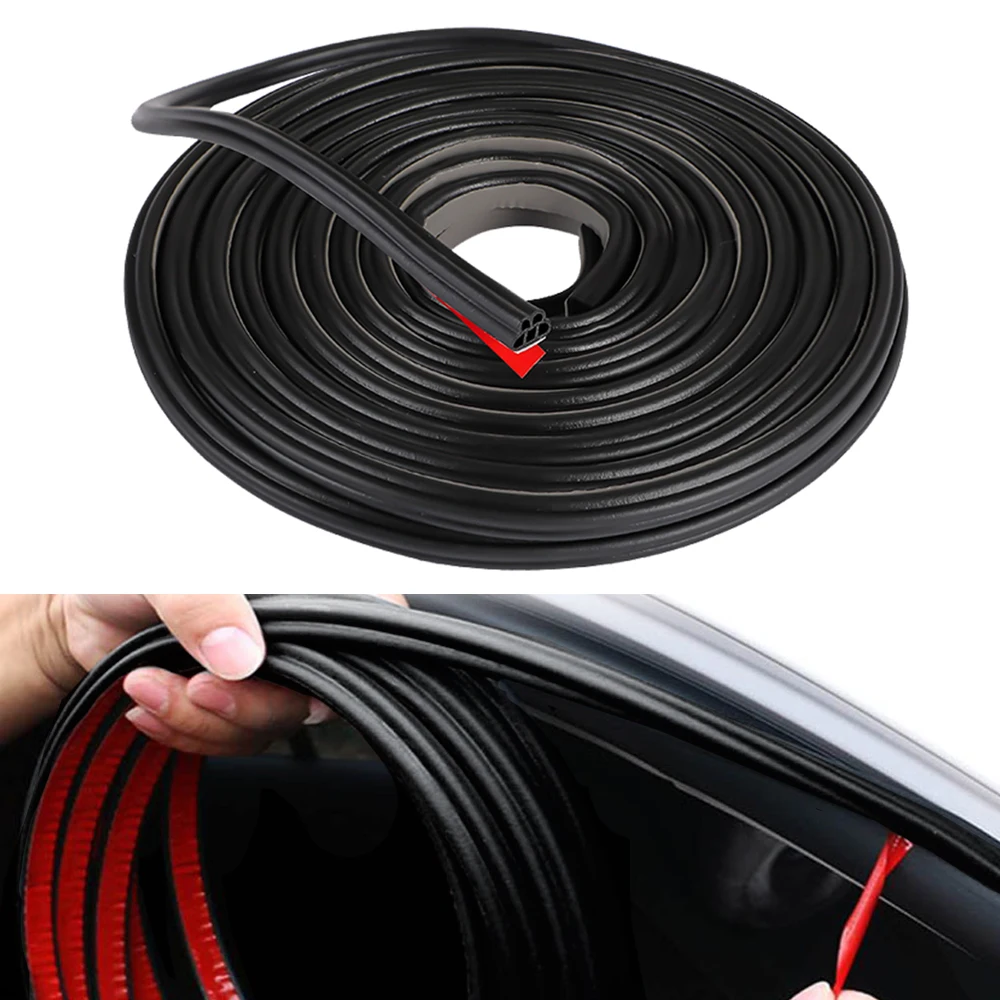 2m Car Door Rubber Seal Strip Auto Door Seals Accessories Double Layer Protector Car Seal Weatherstrip Auto Interior Accessories