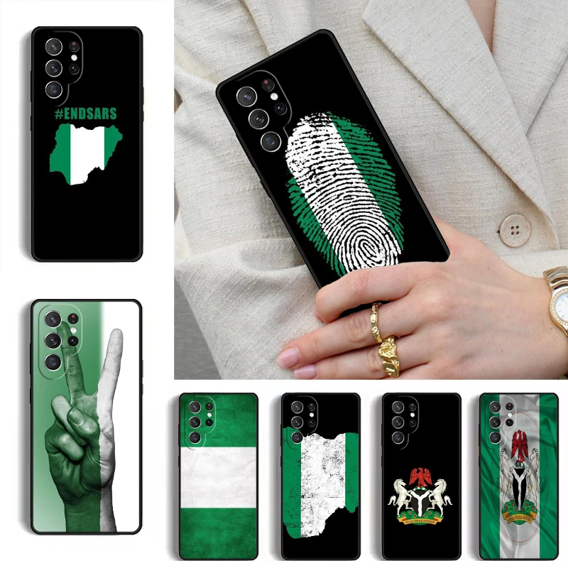 Nigeria Flag MOBILE Phone Case for Samsung Galaxy S26 S25 Ultra S24 S23 S22 S21 Plus Note 10 Bumper Cover