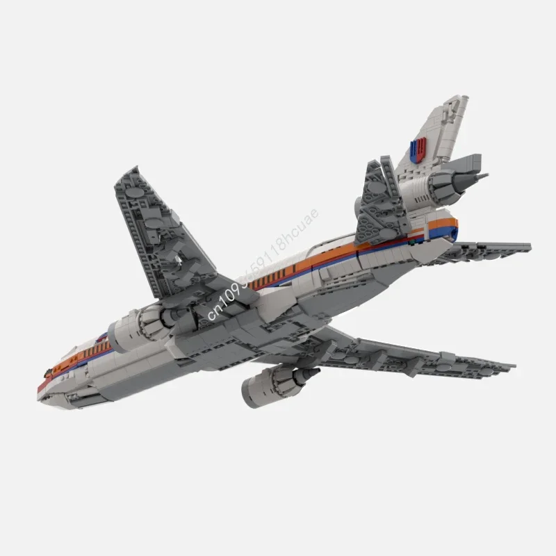 1912pcs MOC DC-10 United Airlines Blocos de construção para desenvolver paciência e concentração STEM educacional brinquedo de Natal presente