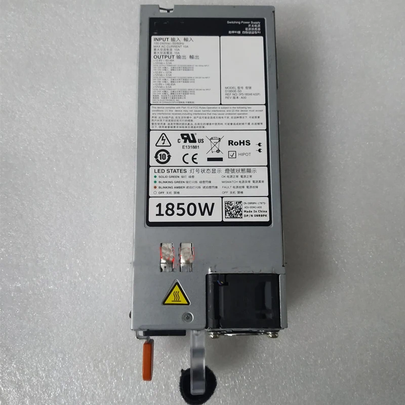 For Server Power Supply for DELL EPP 09R9PK 9R9PK D1850E-S0 1850W 100% Test Before Delivery