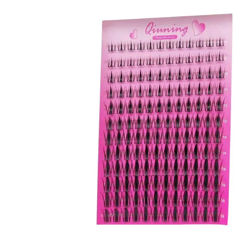 Wimpern-Cluster-Set: Katzenwimpern mit Wimpernkleber & Versiegelung, Wimpernverlängerungen im Mix-Tray, Wimpern-Cluster-Kit – Detail 5