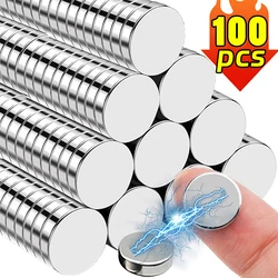 5-100PCS Strong Neodymium Disc Magnets Powerful Mini Column Magnet For Whiteboard Fridge Multi-purpose Office DIY Craft Supplies