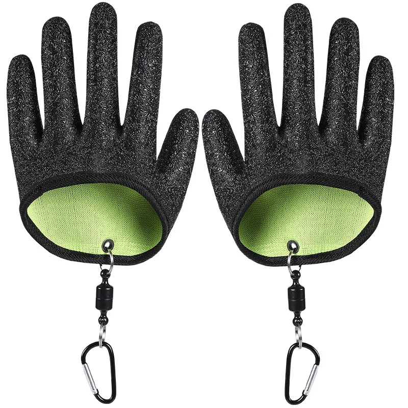 

Left Right Protect Hand Fishing Gloves Catch Fish Anti-slip Durabl Knit Full Finger Waterproof Work Cutproof Glove Clasp