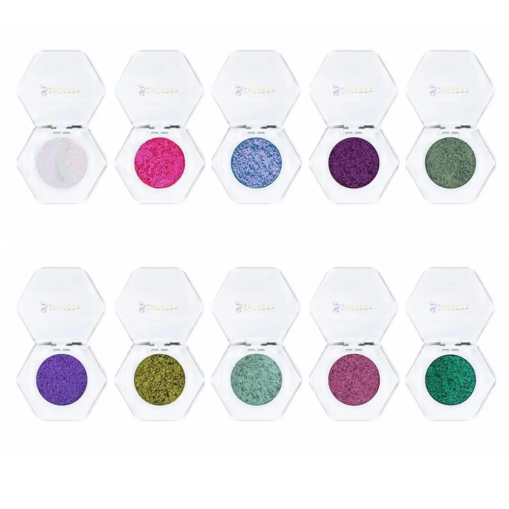 Ombretto camaleonte multicolore lucido Perlescente Fine Brillante Glitter Ombretto Piatto Resistente al sudore Lunga durata