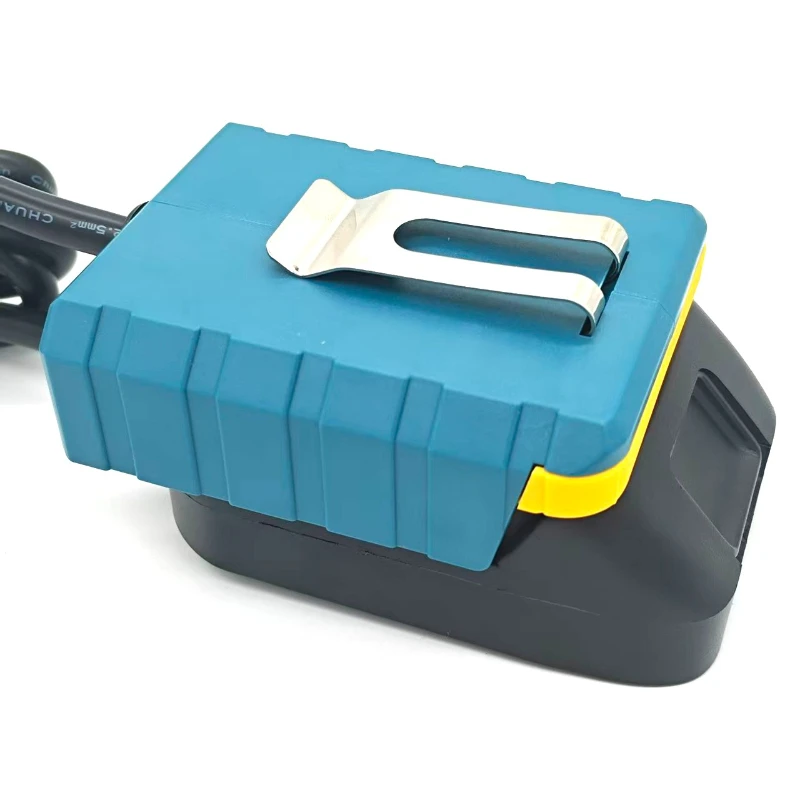 

Quick-Connect Battery Extension Cable Portable Belt-Mounted Battery Adapter for Makita/Bosch/Milwaukee 18V Batteries with Hook