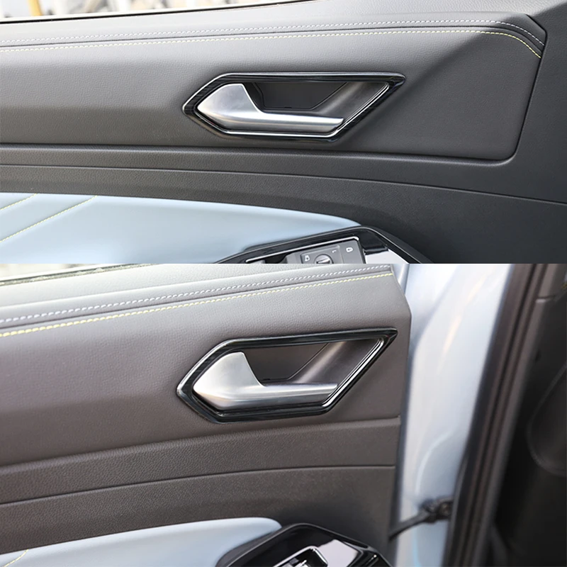 ل VW Volkswagen ID.4 ID4 X سيارة الداخلية مقبض الباب إكسسوارات خارجية لأبواب السيارات الديكور إطار الكسوة ملصق صب الملحقات #2