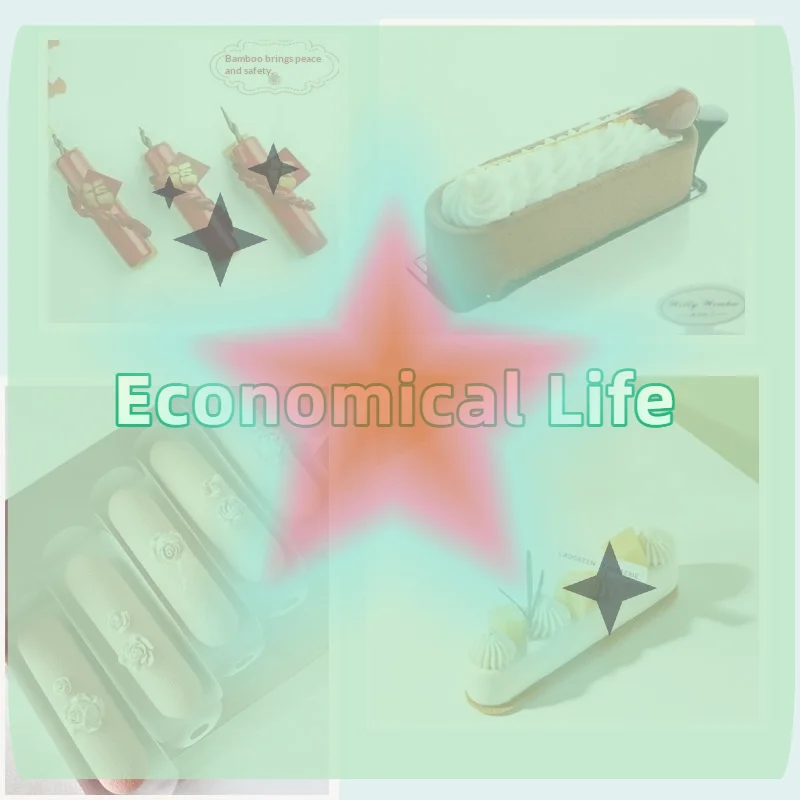 Molde de silicona para hornear de 6/8/12 cavidades, para postres de chocolate Eclair, tiras largas de hojaldre y hojaldre en forma de dedo, para cocina